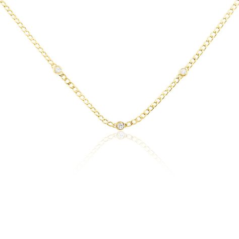 Collier Vienne Or Jaune Oxyde De Zirconium - Colliers avec pierres Femme | Marc Orian