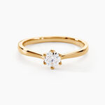 Bague Solitaire Athena Or Jaune Diamant - Parures de mariage Femme | Marc Orian