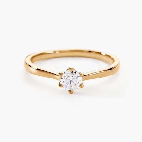 Bague Solitaire Athena Or Jaune Diamant - Parures de mariage Femme | Marc Orian
