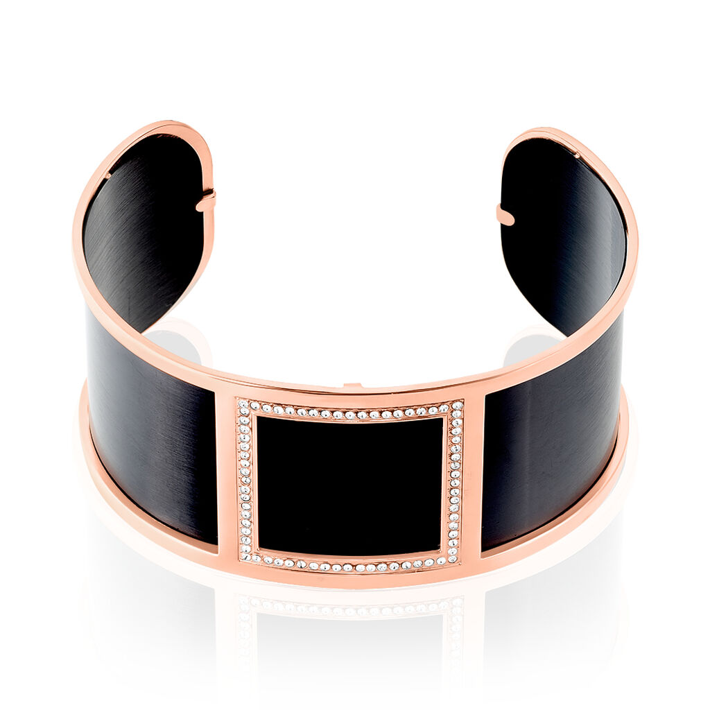 Bracelet Jonc Acier Rose Strass - Bracelets jonc Femme | Marc Orian