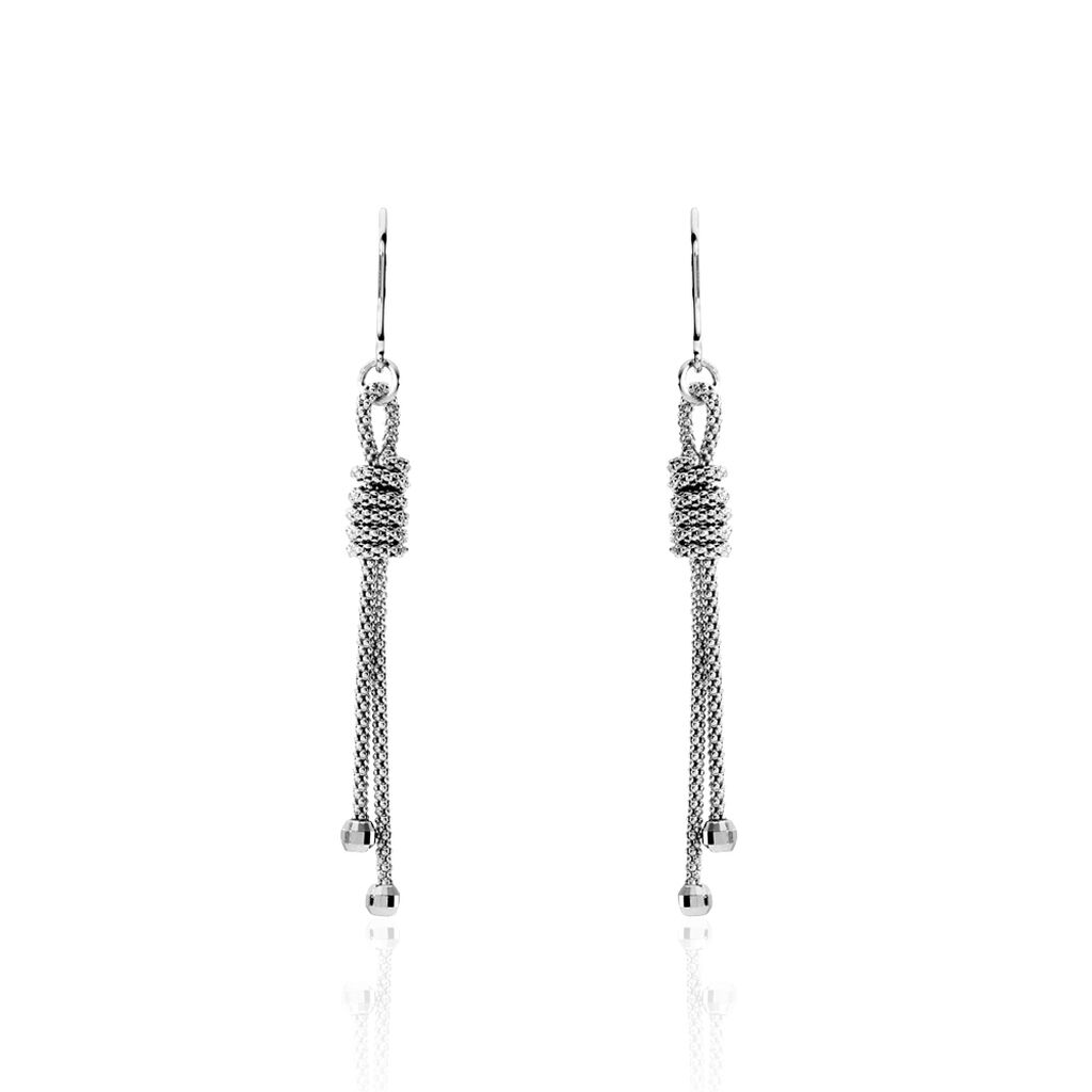 Boucles D'oreilles Pendantes Lassy Argent Blanc - Pendantes Femme | Marc Orian