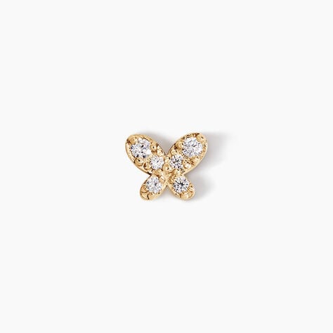 Piercing D'oreille Unitaire Papillion Or Jaune Oxyde De Zirconium - Piercings Femme | Marc Orian
