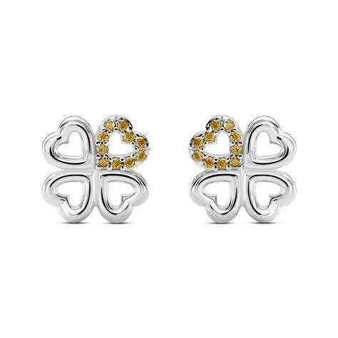 Boucles D'oreilles Puces Sigrid Argent Blanc Oxyde De Zirconium - Puces Femme | Marc Orian
