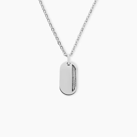 Collier Phebus Him Classique Acier Blanc - Colliers fantaisie Homme | Marc Orian