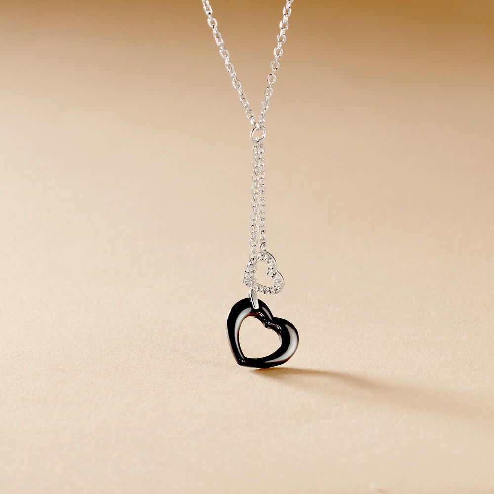 Collier Anissa Argent Blanc Céramique Et Oxyde De Zirconium - Colliers avec pierres Femme | Marc Orian