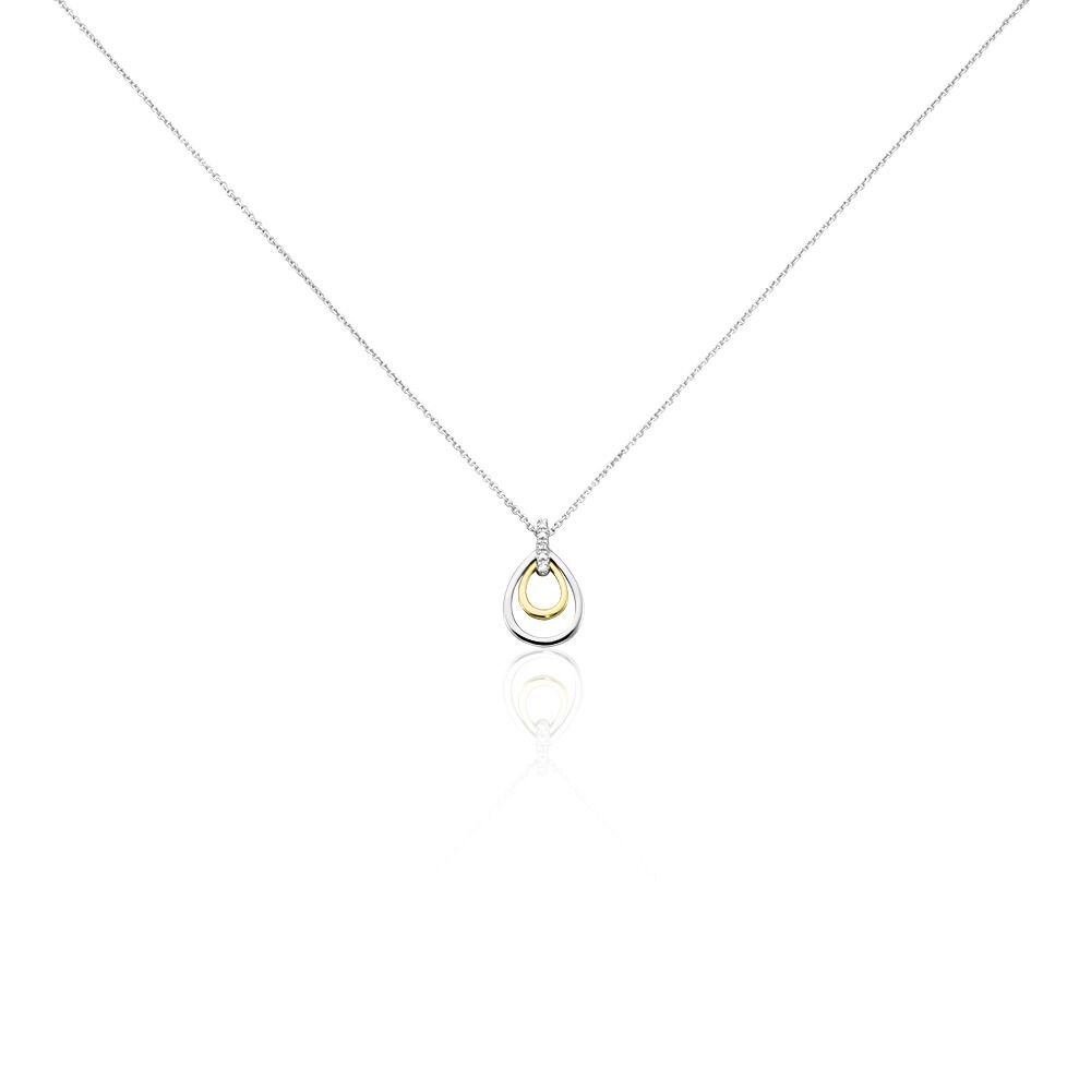 Collier Mariabella Or Bicolore Diamant Blanc - Colliers avec pierres Femme | Marc Orian