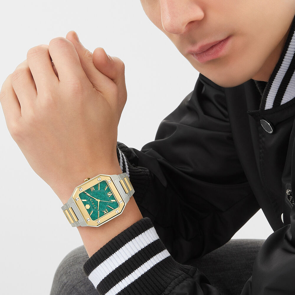 Montre Philipp Plein Rock Couture Vert - Montres &eacute;tanches Homme | Marc Orian