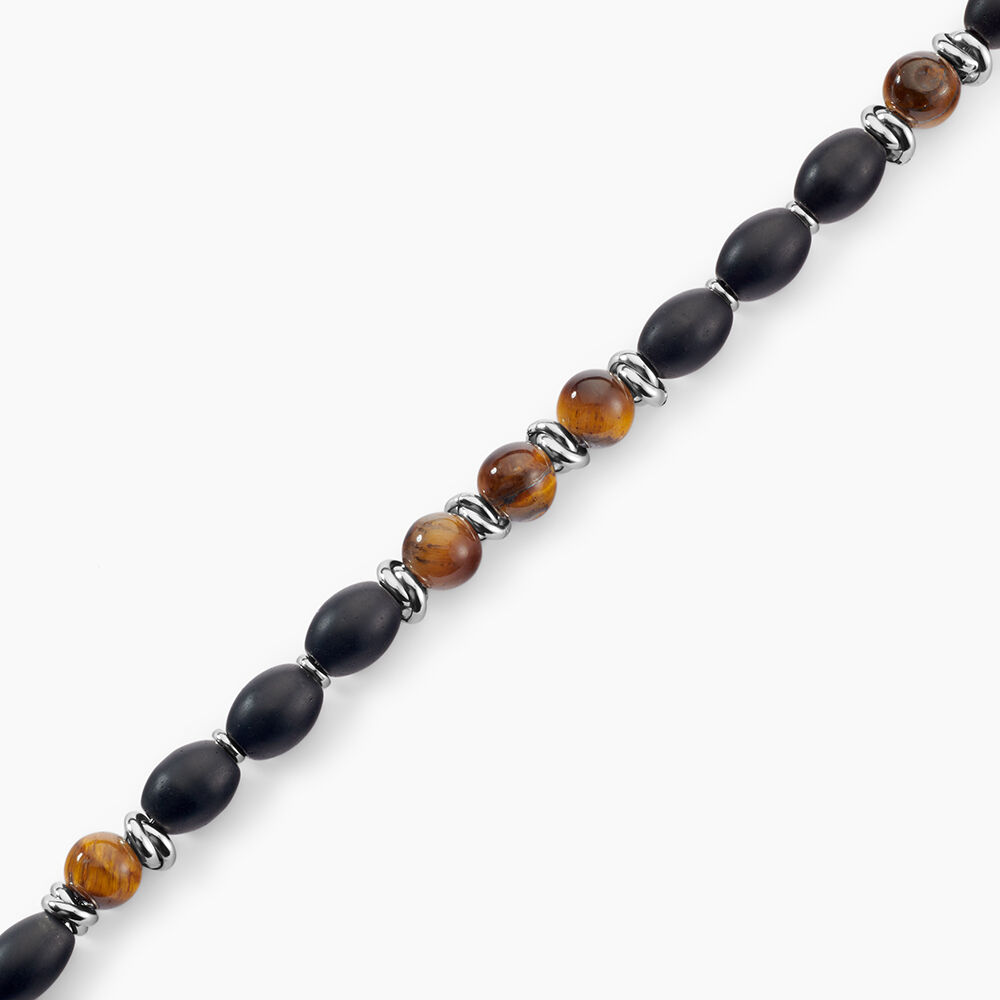 Bracelet Adiel Acier Blanc Onyx Labradorite - Bracelets cha&icirc;nes Homme | Marc Orian