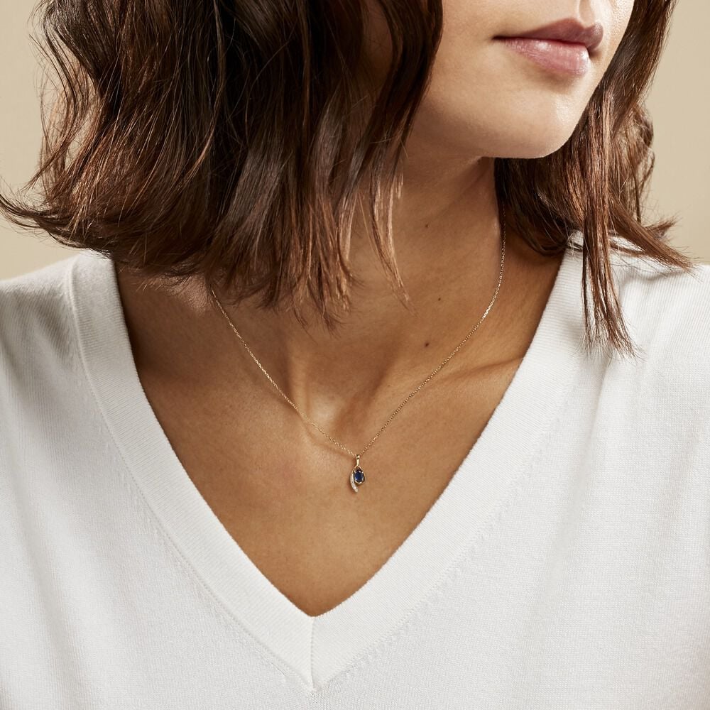 Collier Emotion Or Jaune Saphir Diamant - Colliers avec pierres Femme | Marc Orian