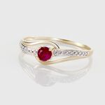 Bague Tanissia Or Jaune Rubis - Bagues vintage Femme | Marc Orian