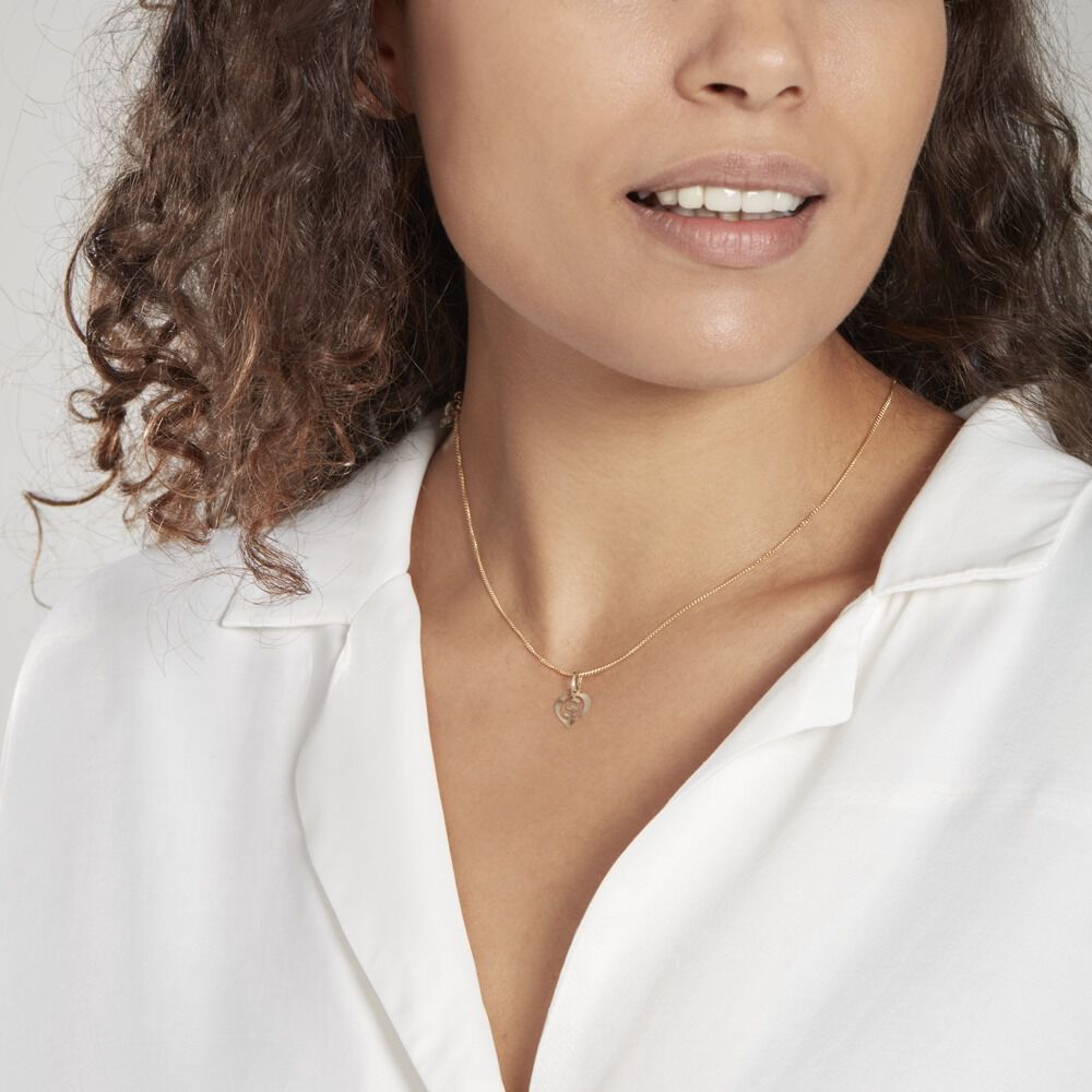 Pendentif Eudocie Coeur Lettre Or Jaune - Pendentifs Femme | Marc Orian