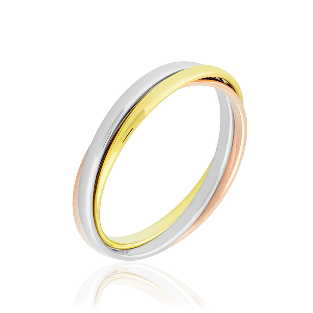 Alliance Entrelacee Demi Jonc Classique Or Tricolore - Alliances duo Unisex | Marc Orian