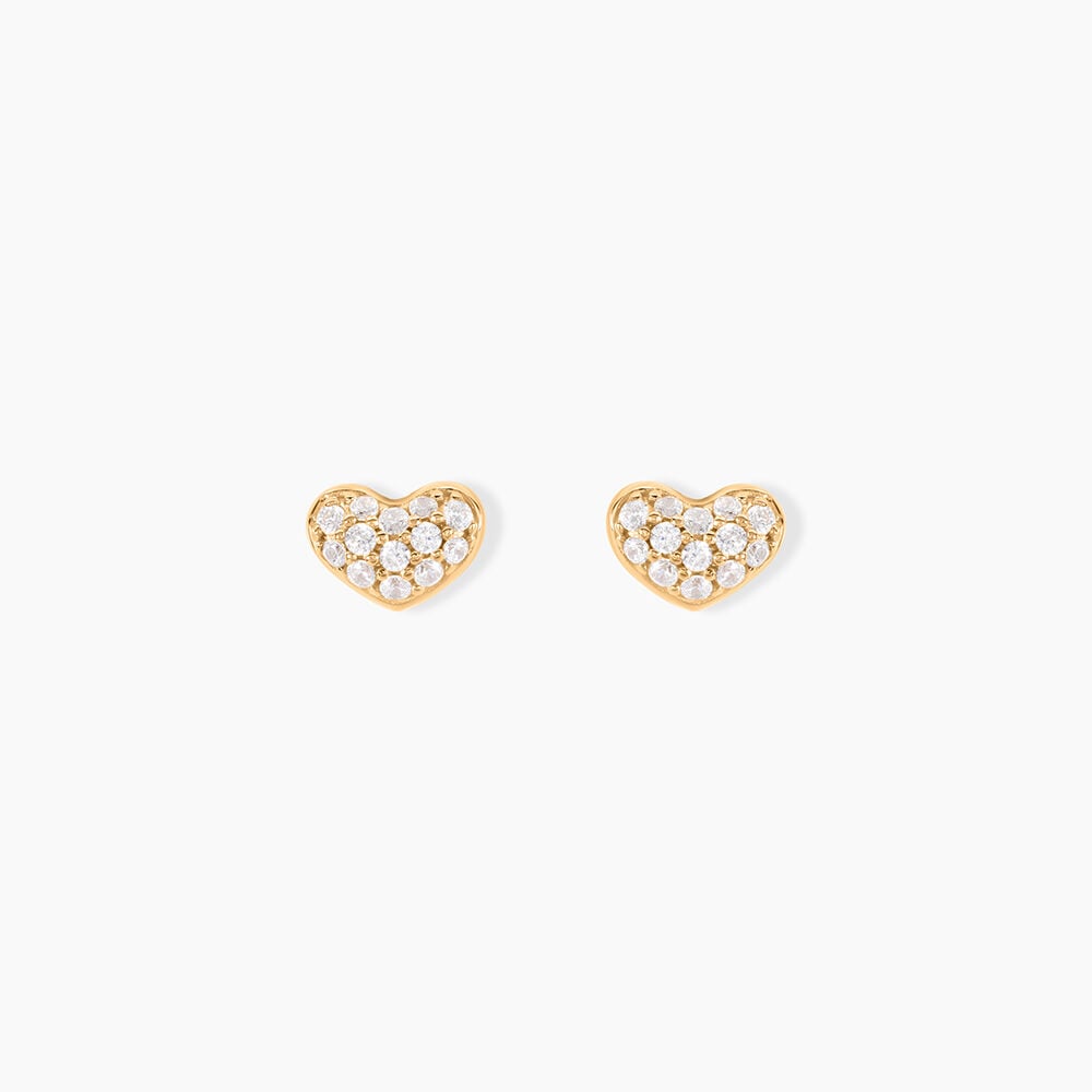 Boucles D'oreilles Puces Janice Plaqué Or Jaune Oxyde De Zirconium - Nouveautés Femme | Marc Orian