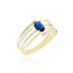 Bague Or Jaune Carissa Saphir Diamants - Solitaires Femme | Marc Orian