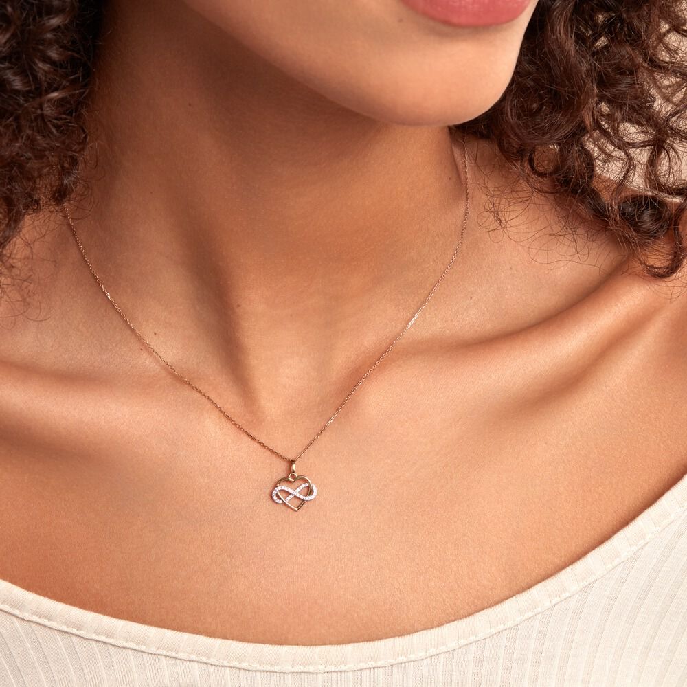 Collier Lachina Or Bicolore Oxyde De Zirconium - Colliers avec pierres Femme | Marc Orian