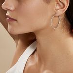 Cr&eacute;oles Cayla Or Blanc - Cr&eacute;oles Femme | Marc Orian