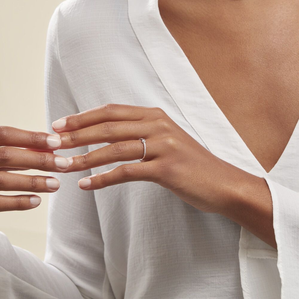 Bague Maryne Argent Blanc Oxyde De Zirconium - Solitaires Femme | Marc Orian