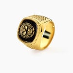 Chevali&egrave;re Guess Lion King Acier Dor&eacute; - Bijoux fantaisie Homme | Marc Orian