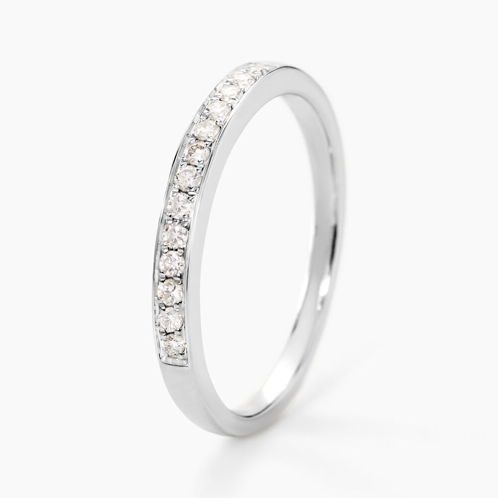 Alliance Rhea Or Blanc Diamant - Alliances avec pierres Femme | Marc Orian