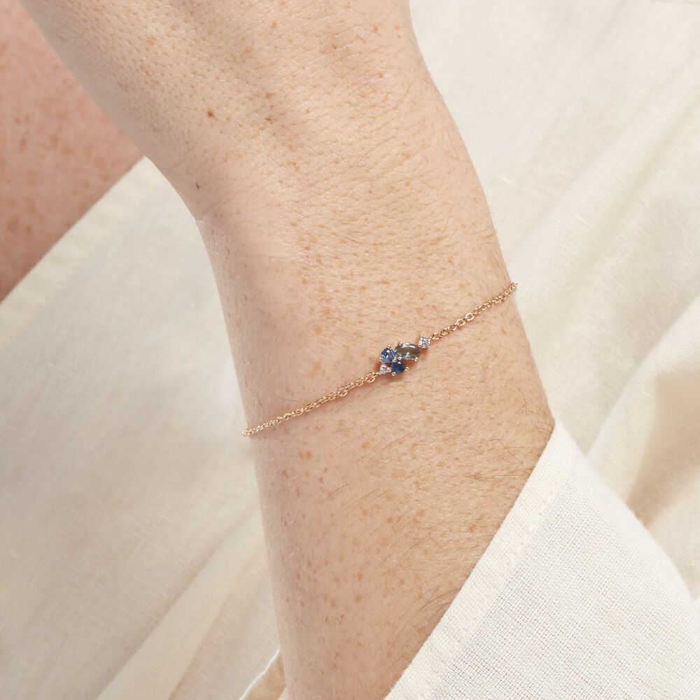 Bracelet Plaqué Or Era Pierre De Synthèse - Bracelets chaînes Femme | Marc Orian