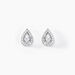 Boucles D'oreilles Puces Domitia Or Blanc Diamant - Puces Femme | Marc Orian