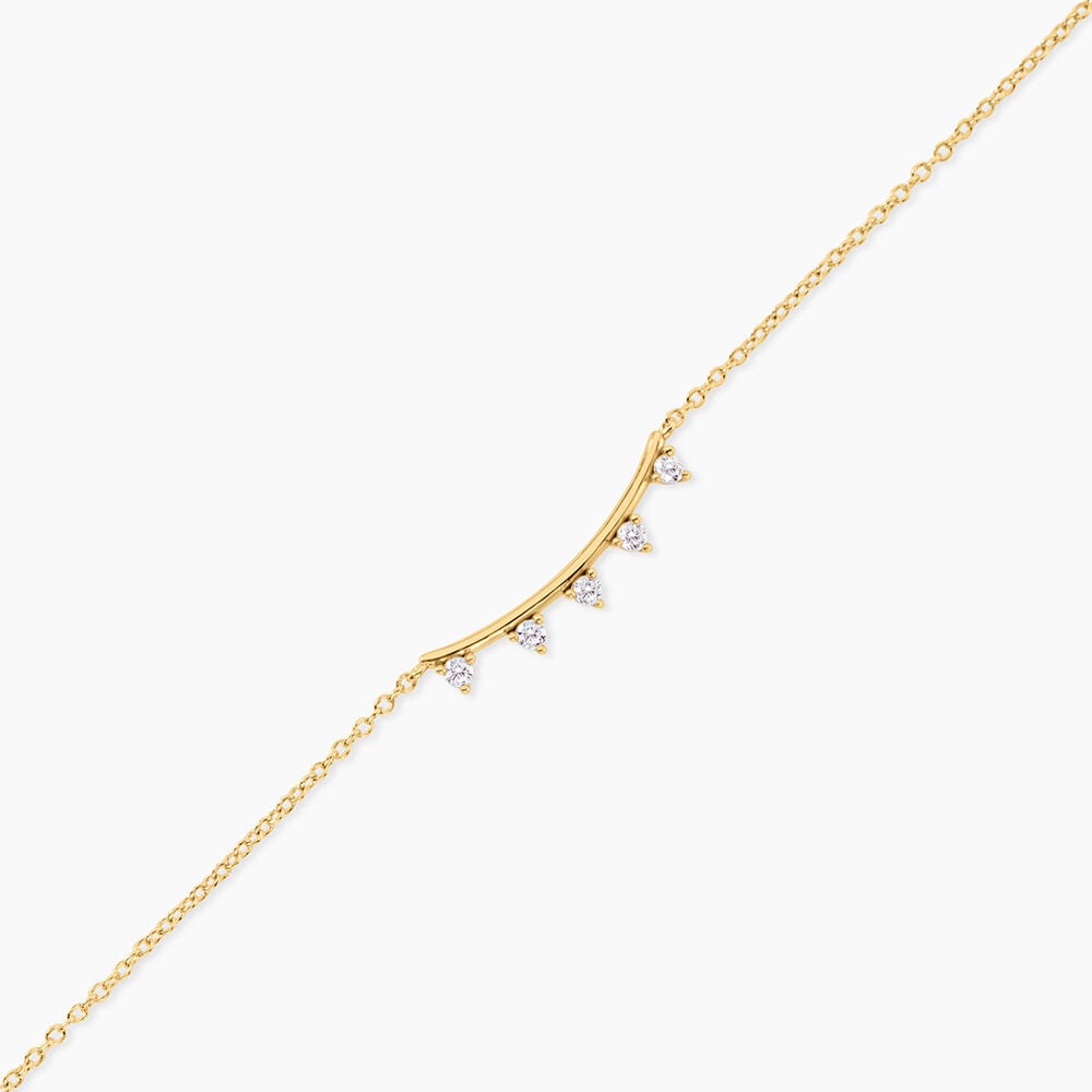 Bracelet Olympe Argent Dor&eacute; A L'Or 750/1000 Oxyde De Zirconium - Bracelets cha&icirc;nes Femme | Marc Orian