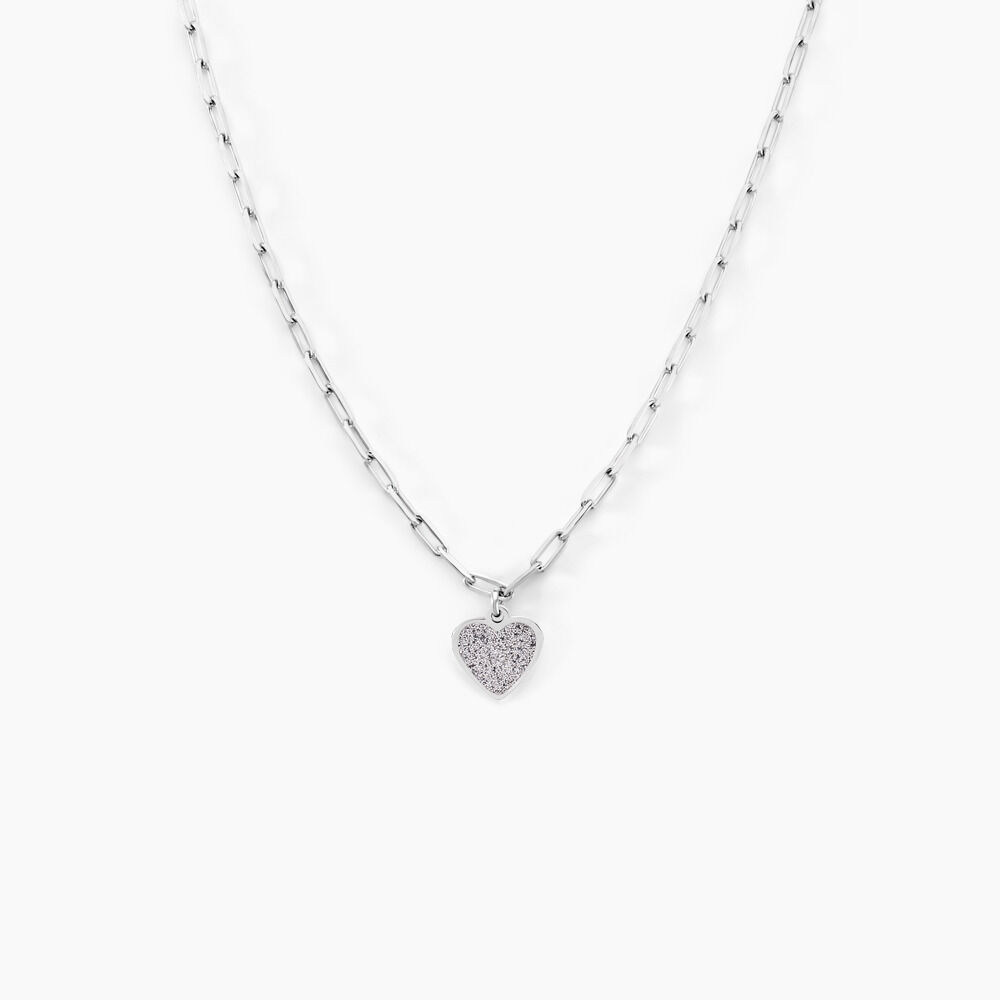 Collier Etincelante Argent Blanc - Colliers ras du cou Femme | Marc Orian