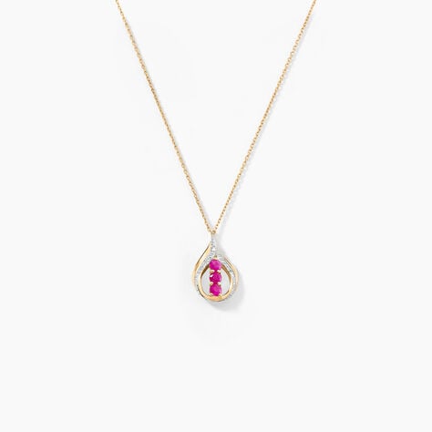 Collier Aurora Or Jaune Rubis Et Diamant - Colliers avec pierres Femme | Marc Orian