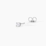 Boucles D'Oreilles Puces One Or Blanc Diamants - Boucles d'oreilles mariage Femme | Marc Orian