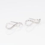 Boucles D'oreilles Puces Samy Or Blanc Diamant - Puces Femme | Marc Orian