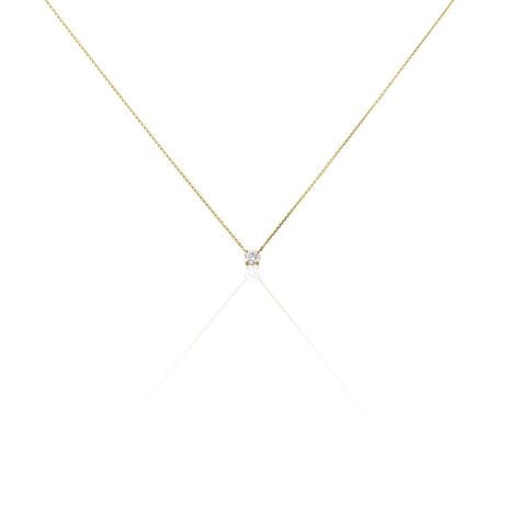 Collier Aphrodite Or Jaune Diamant Synthetique - Colliers avec pierres Femme | Marc Orian
