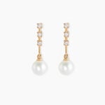 Boucles D'oreilles Pendantes Louise-marie Or Jaune Perle De Culture - Boucles d'oreilles mariage Femme | Marc Orian