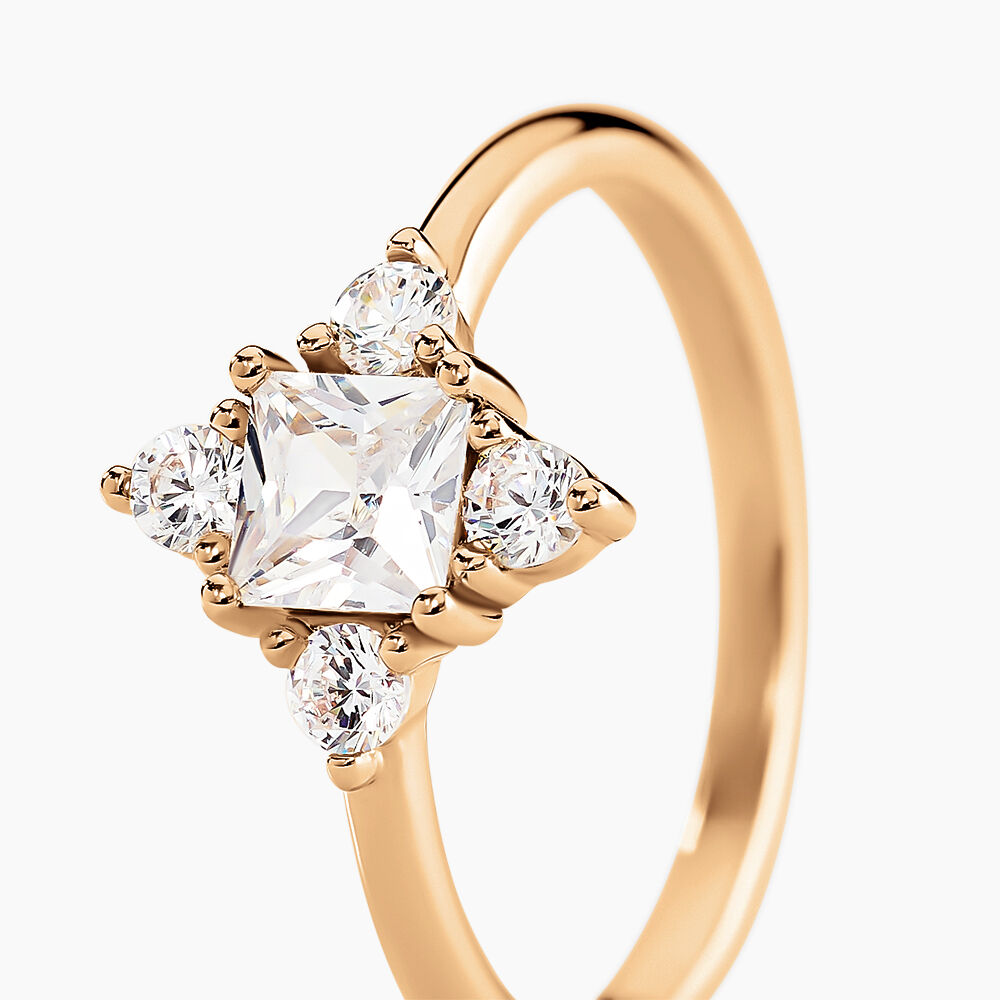 Bague Doline Plaqué Or Doré Oxyde De Zirconium - Solitaires Femme | Marc Orian