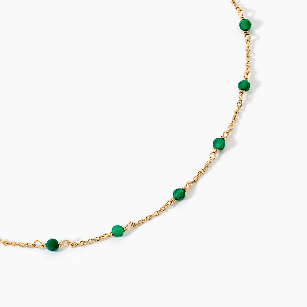 Collier Calliope Plaqu&eacute; Or Dor&eacute; Agate - Colliers avec pierres Femme | Marc Orian