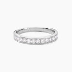 Alliance Rhea Or Blanc Diamant - Alliances avec pierres Femme | Marc Orian