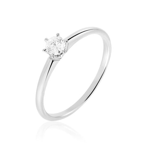 Bague Solitaire Samantha Or Blanc Diamant - Solitaires Femme | Marc Orian