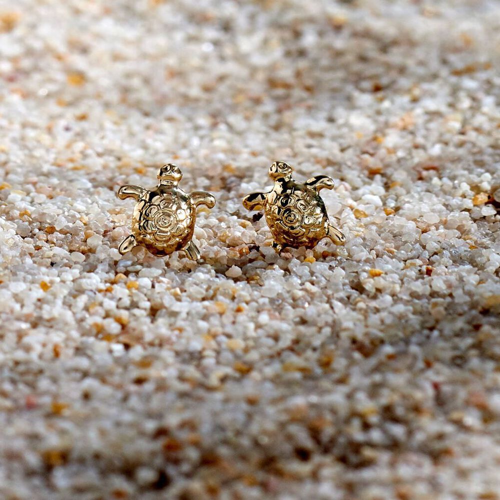 Boucles D'oreilles Puces Almahae Tortue Or Jaune - Puces Famille | Marc Orian