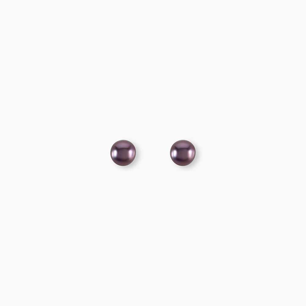 Boucles D'oreilles Puces Micaelle Teintees Or Jaune Perle De Culture - Boucles d'oreilles mariage Femme | Marc Orian