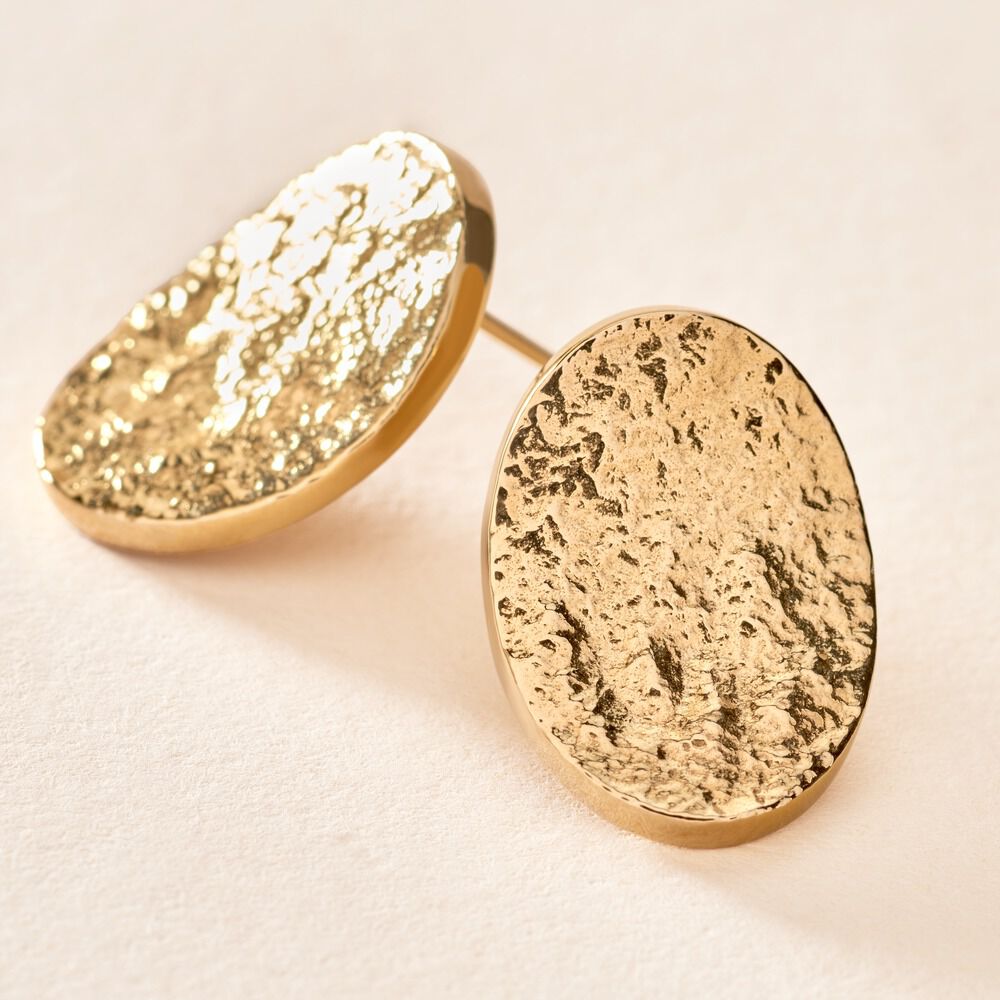 Boucles D'oreilles Puces Naula Acier Jaune - Puces Femme | Marc Orian