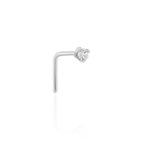 Piercing De Nez Fethi Serti Griffe Or Blanc Oxyde De Zirconium - Piercing Femme | Marc Orian