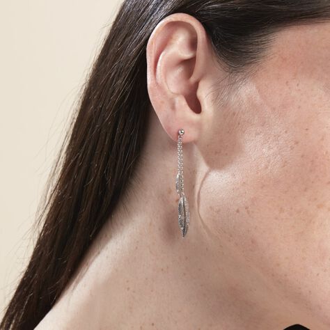 Boucles D'oreilles Pendantes Argent Blanc Irene - Boucles d'oreilles Pendantes Femme | Marc Orian