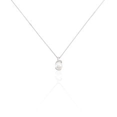 Collier Verica Or Blanc Perle De Culture Et Diamant - Colliers Femme | Marc Orian