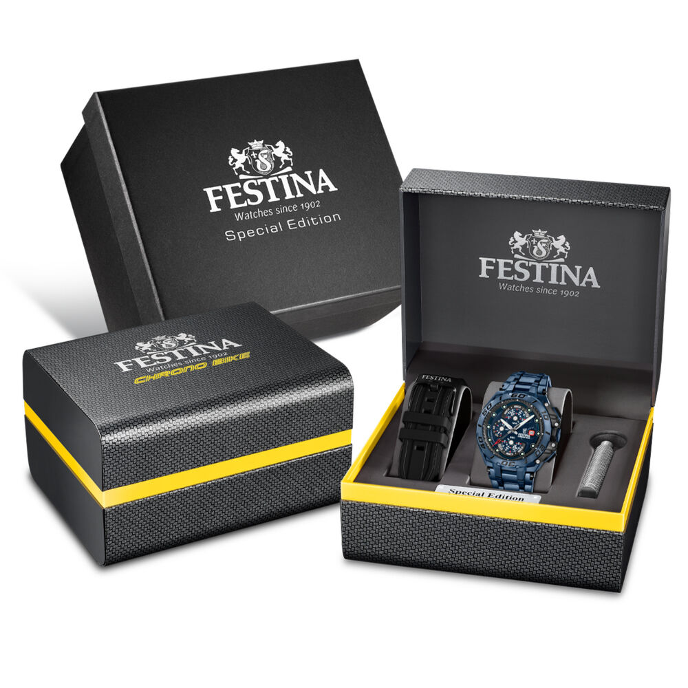 Coffret De Montre Festina Chrono Bike Edition Speciale Bleu - Montres &eacute;tanches Homme | Marc Orian