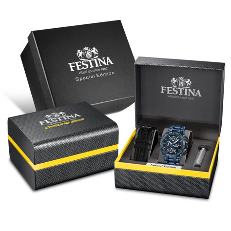 Coffret De Montre Festina Chrono Bike Edition Speciale Bleu - Montres &eacute;tanches Homme | Marc Orian