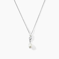 Collier Dua Argent Blanc Perle De Culture Oxyde De Zirconium