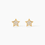 Boucles D'oreilles Puces Inaya Etoile Or Jaune Oxyde De Zirconium - Puces Femme | Marc Orian