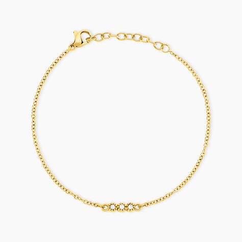 Bracelet Sheima Acier Jaune Oxyde De Zirconium - Bracelets cha&icirc;nes Femme | Marc Orian