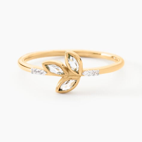 Bague Oc&eacute;an Or Jaune Topaze Oxyde De Zirconium - Bagues pierres fines Femme | Marc Orian