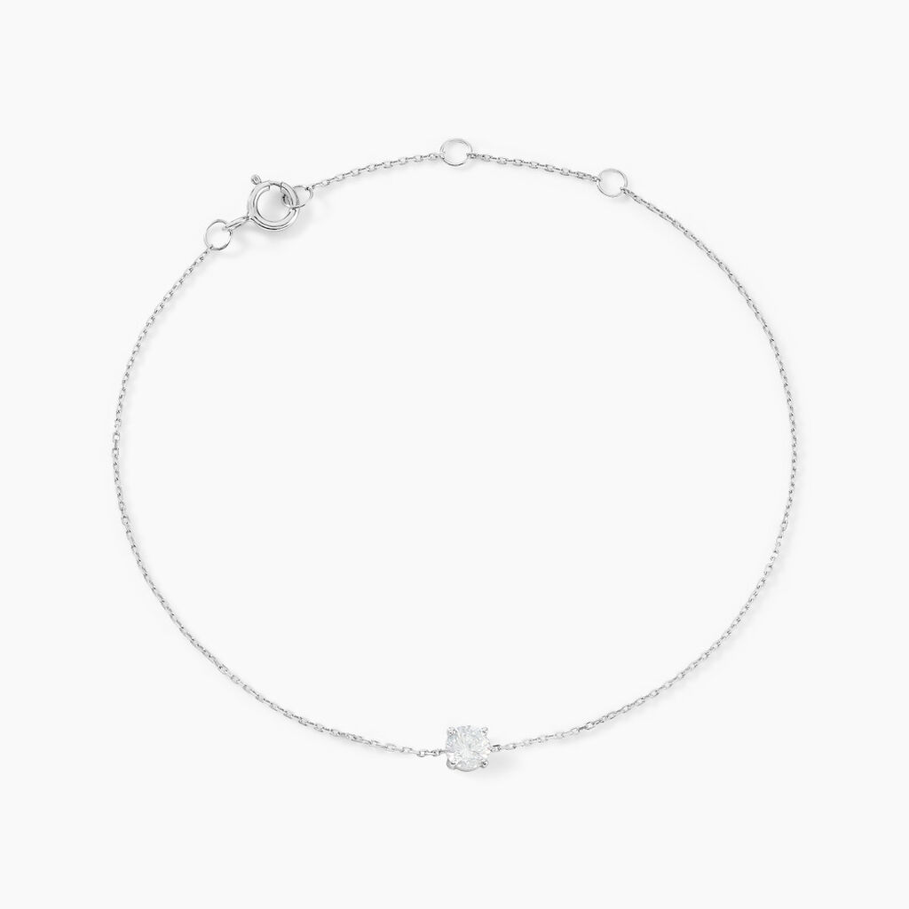 Bracelet Adula Or Blanc Oxyde De Zirconium - Bracelets chaînes Femme | Marc Orian