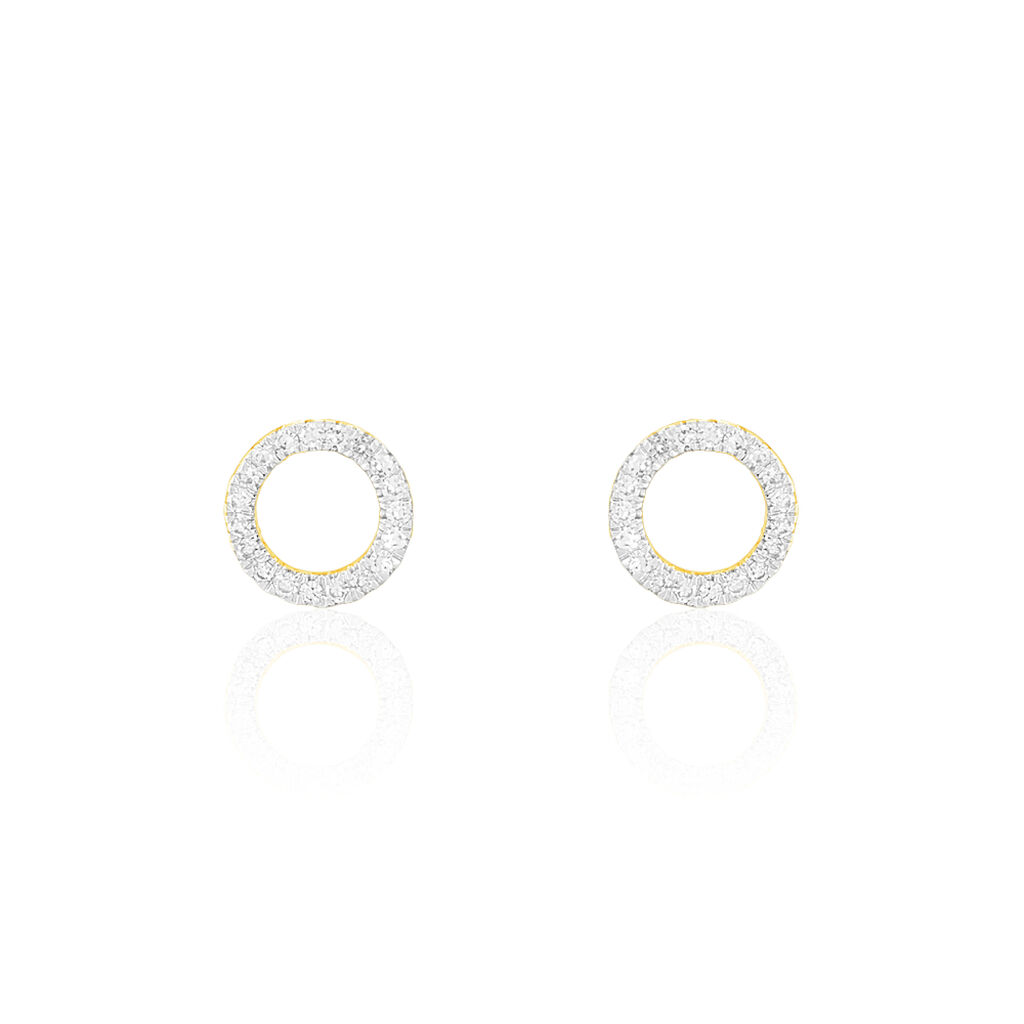 Boucles D'oreilles Puces Maude Or Jaune Diamant - Puces Femme | Marc Orian